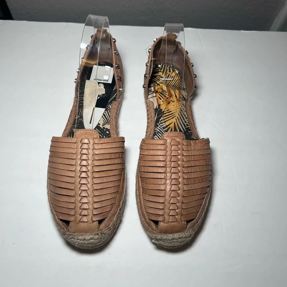 Dolce Vita Ceyla Espadrille Sandals Slip On Tan Brown Women Size 7.5